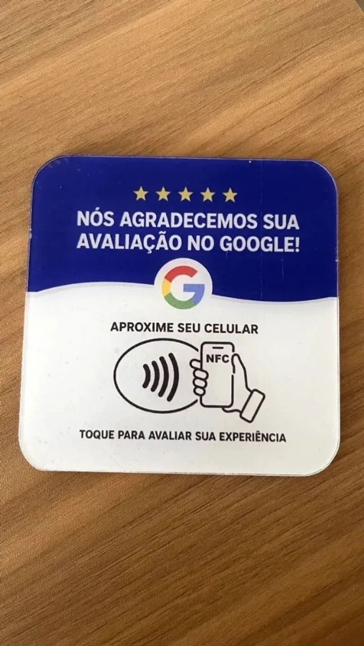 Placa Avaliação Google NFC em Acrílico - Foto 3