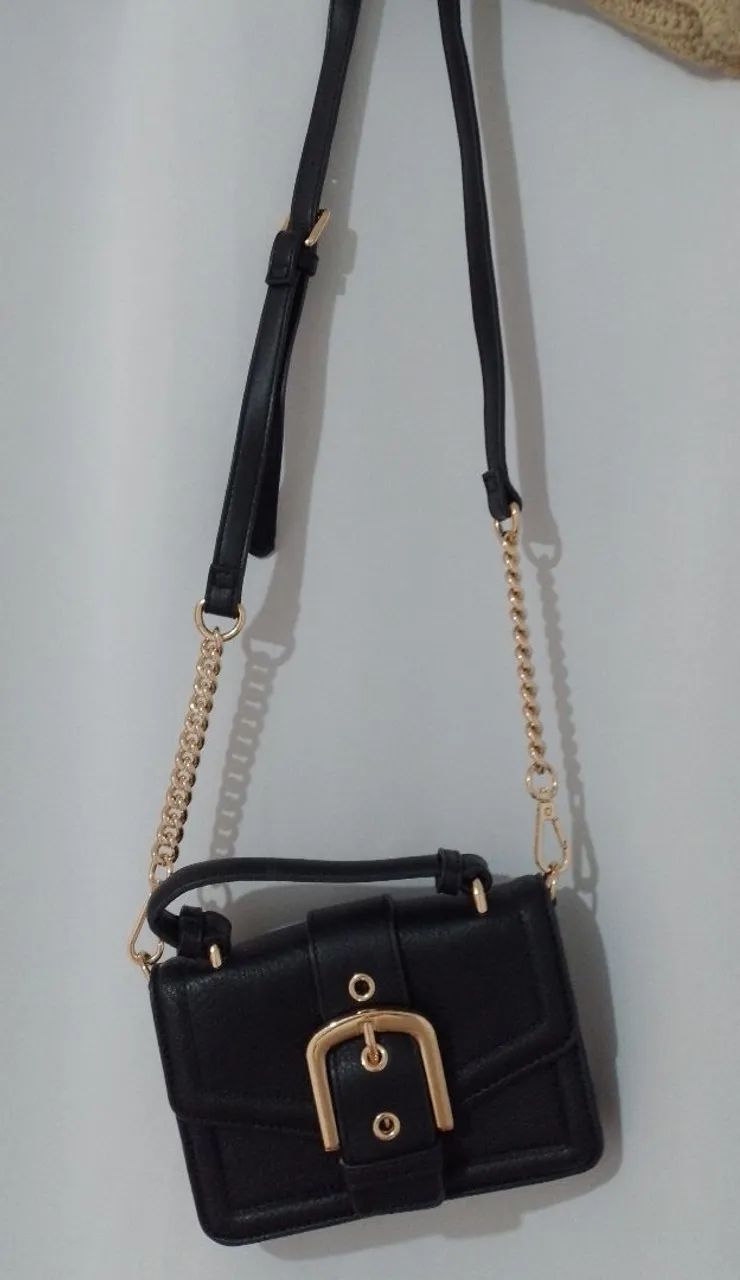 Mini Bag couro preta da marca WJ Acessórios - Foto 3