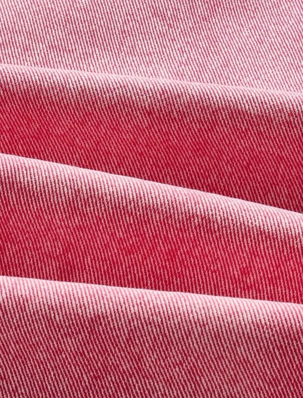 Calça Denim Reta Ajustada - Rosa Chiclete - Foto 5