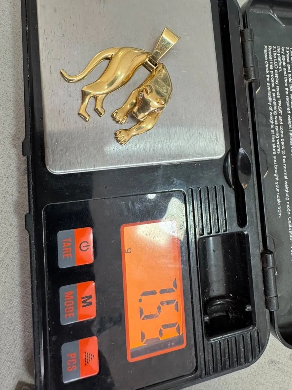 Pingente Pantera de ouro 18k procedência garantia eterna - Foto 3