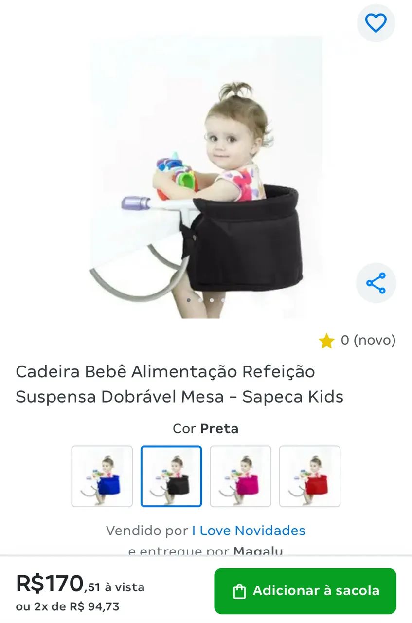 Cadeirinha de alimentação portátil  - Foto 2