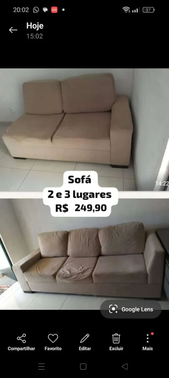 Jogo de sofá de 3 e 2 lugares !!! - Foto 3