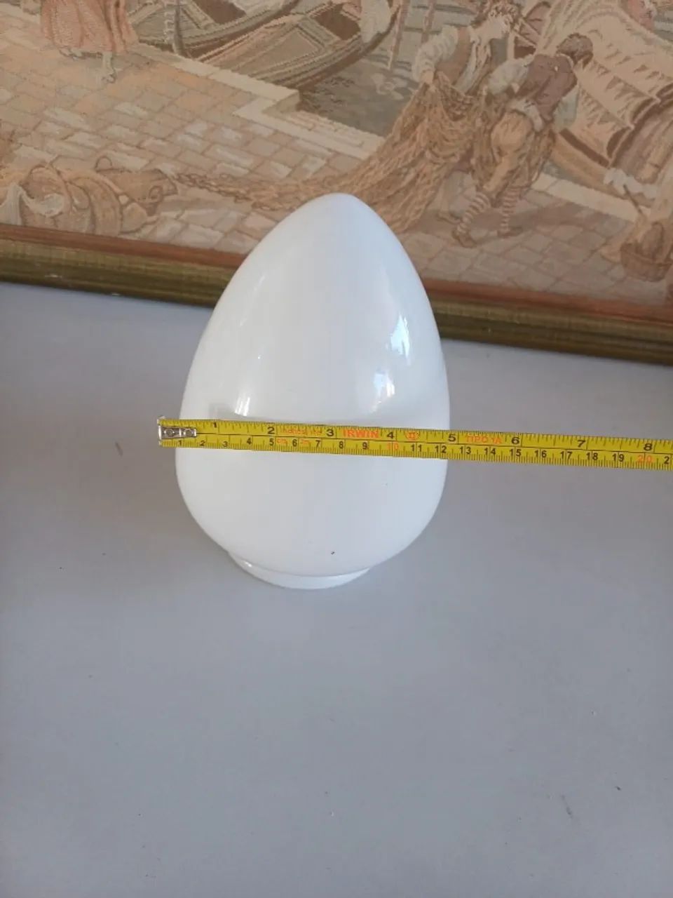 Cúpula de vidro opalino leitoso pingo  - Foto 3