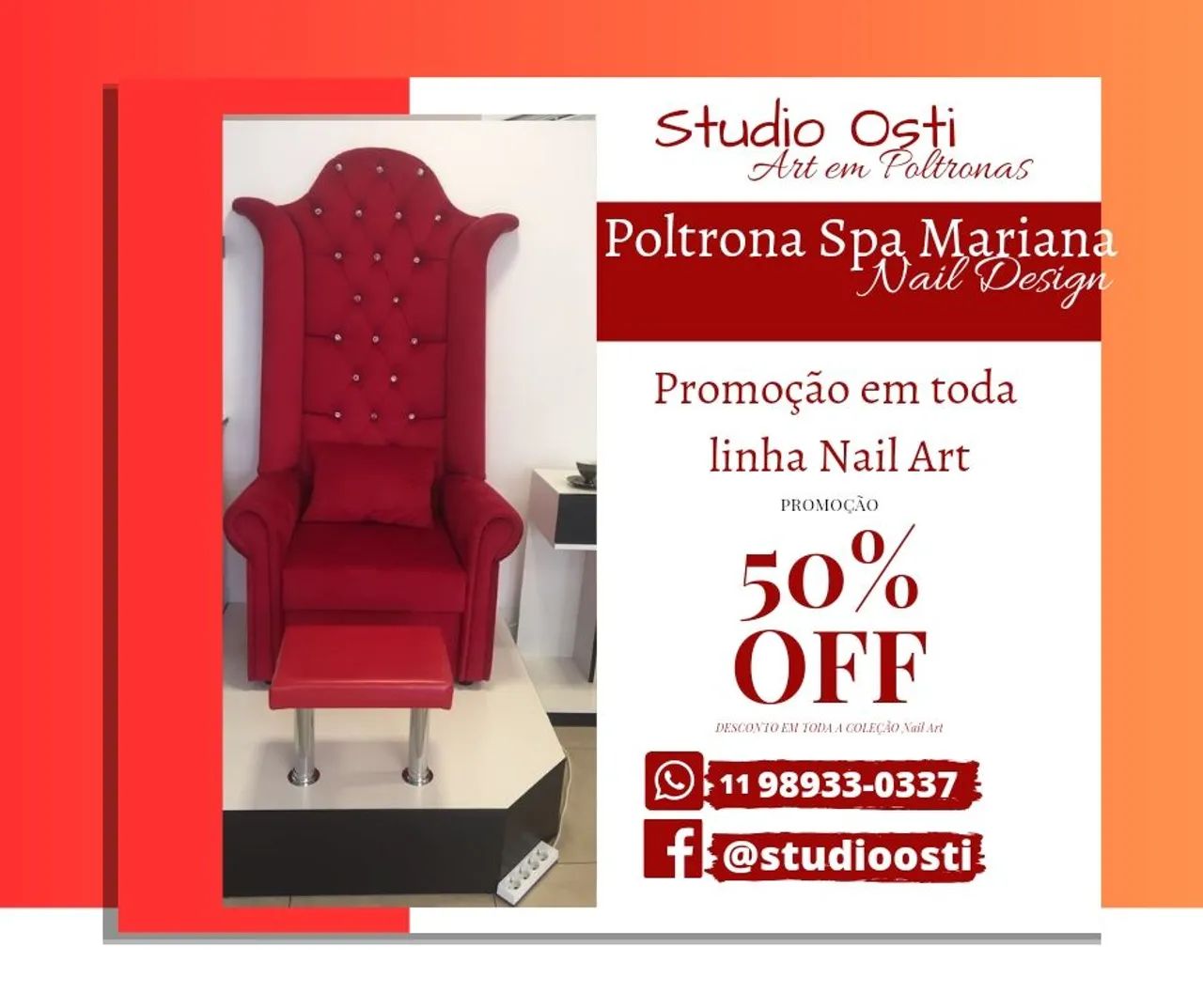 Poltrona Nail Design Salão de Beleza - Foto 4