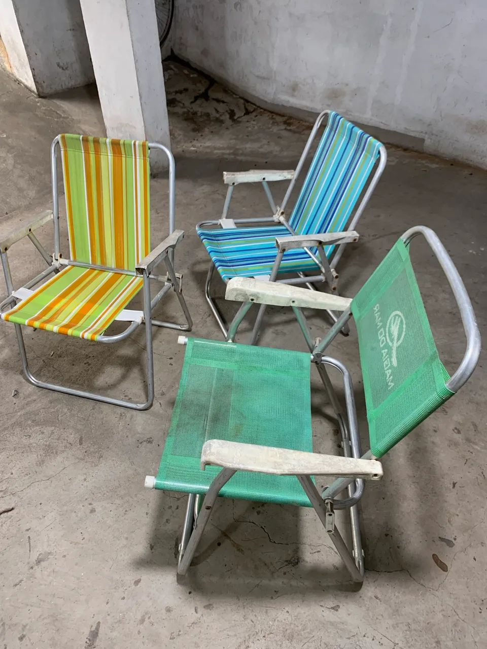 3 Cadeiras de Praia + Carrinho 