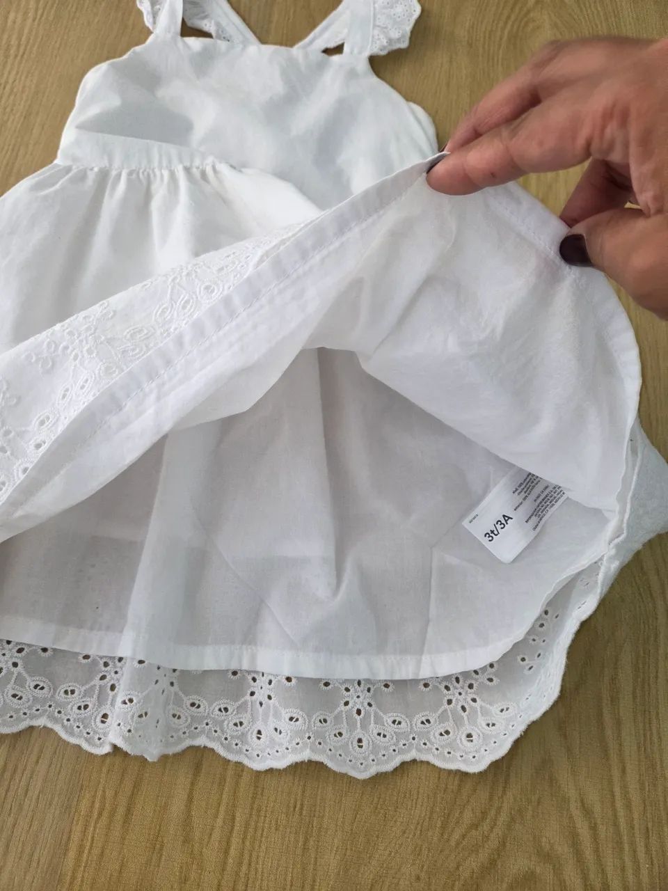 vestido carters branco laise 3a - Foto 3