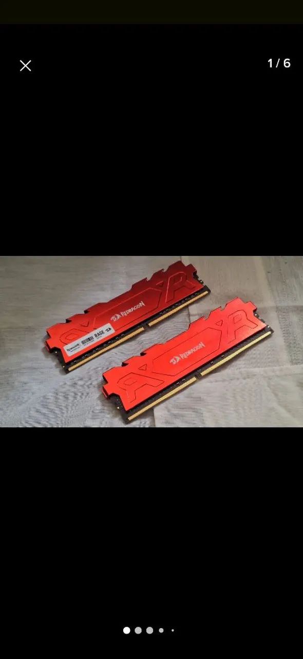 Memoria ram kit 2x16GB 3200 CL16 DDR4 Redragon Rage - Memória RAM