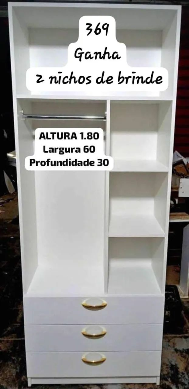 Na compra do closet ganha 2 nichos de brinde - Foto 2