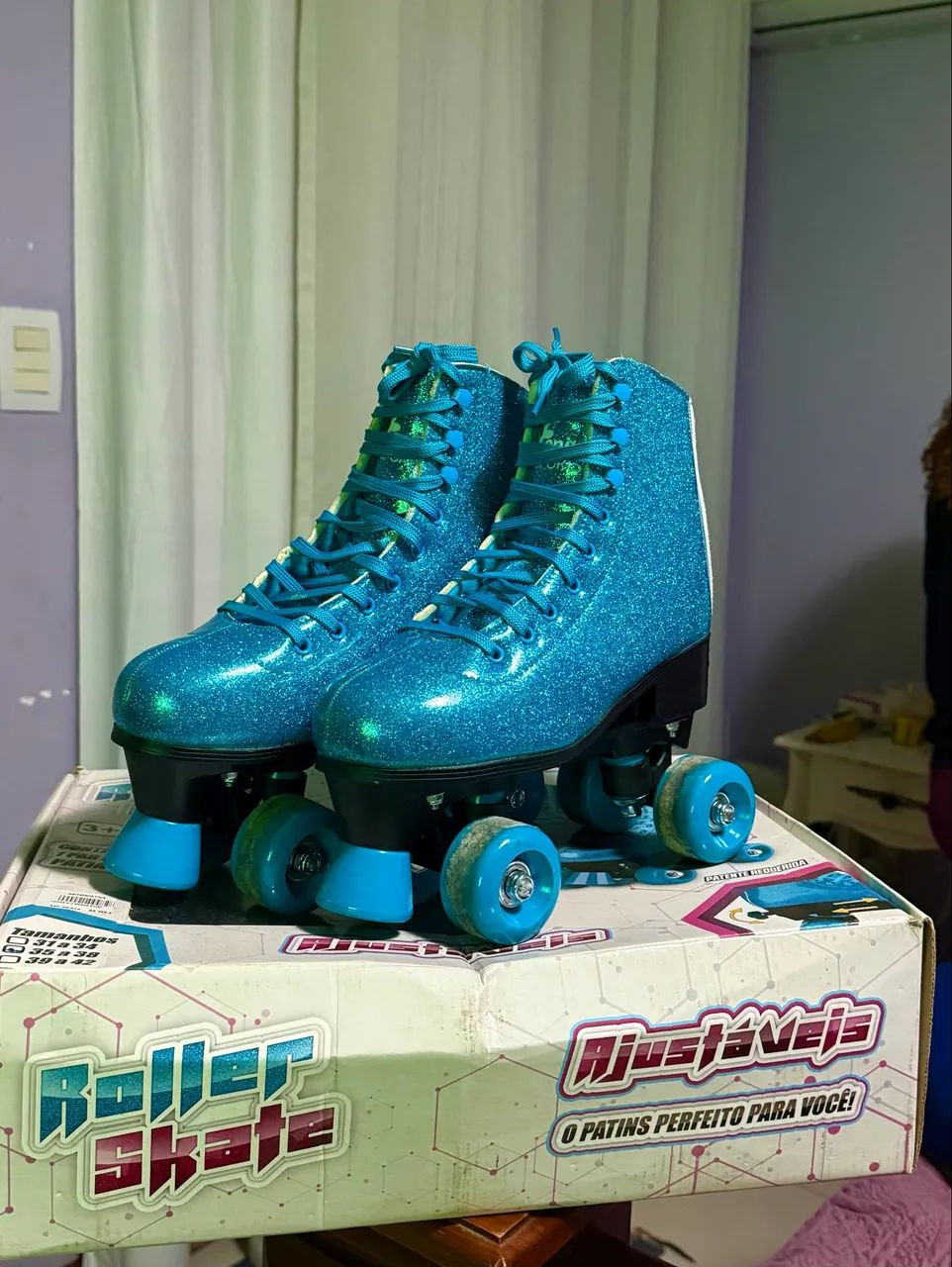 Patins Fênix Azul com Glitter  - Foto 4