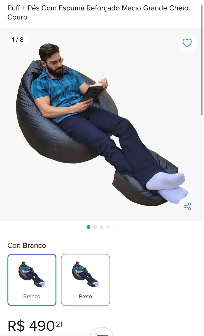 Puff gota com espuma e apoio 65576095940994122