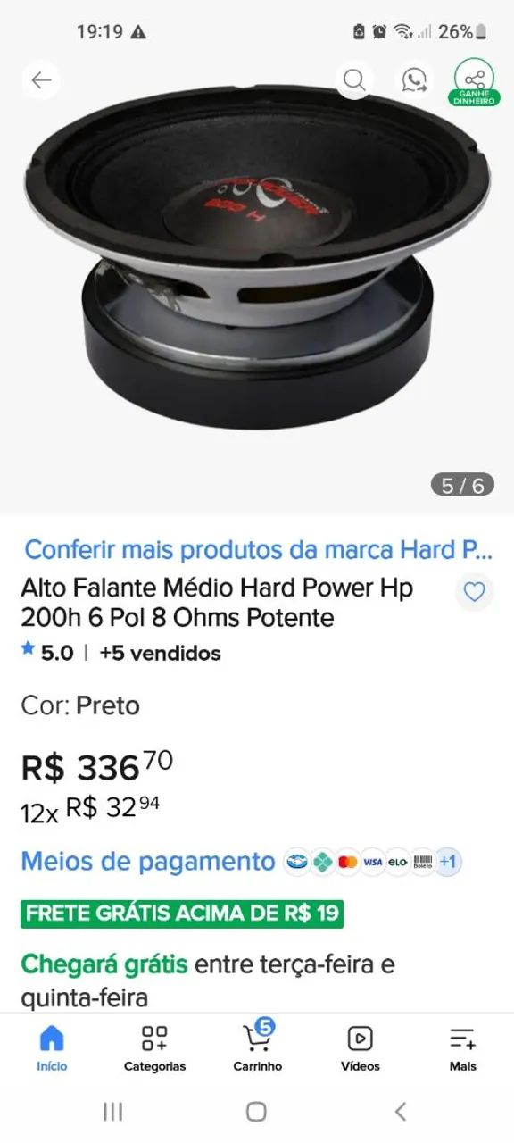 4 Médios de 6 polegadas Red Power - Foto 4