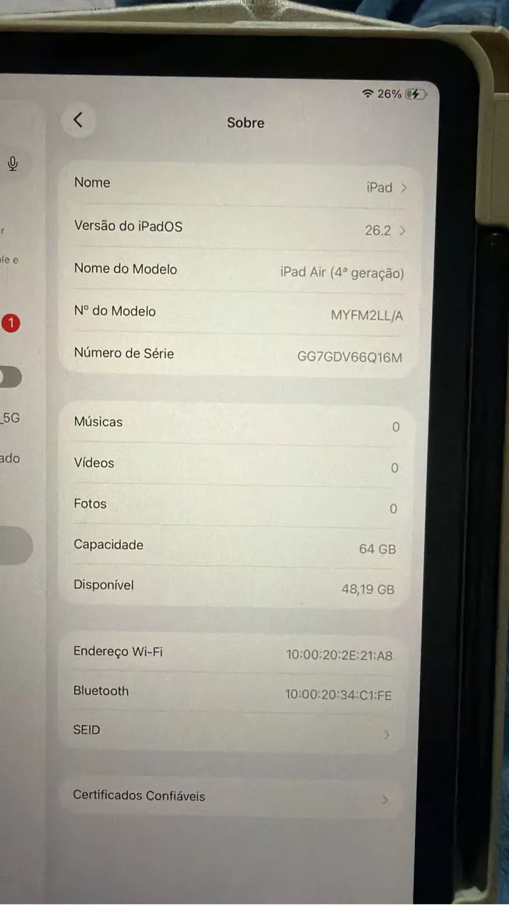 Apple iPad Air (10,9 polegadas, Wi-Fi, 64 GB) - Cinza Sideral - Foto 3