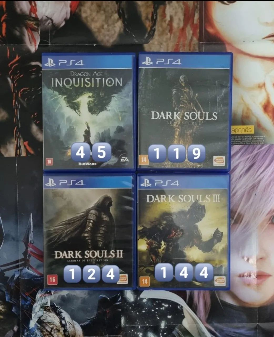 Jogos Playstation 4, Darksouls 1, 2 e 3.