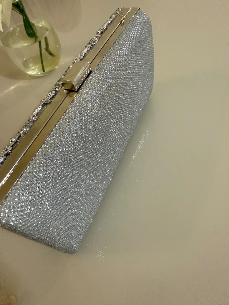 Clutch Festa Bolsa Prata - Foto 5