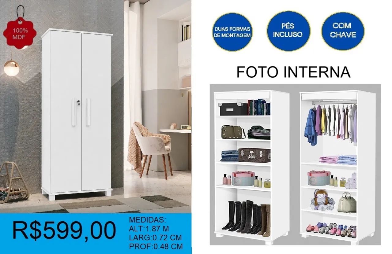 Armário multi uso-entrega e montagem grátis - Foto 2