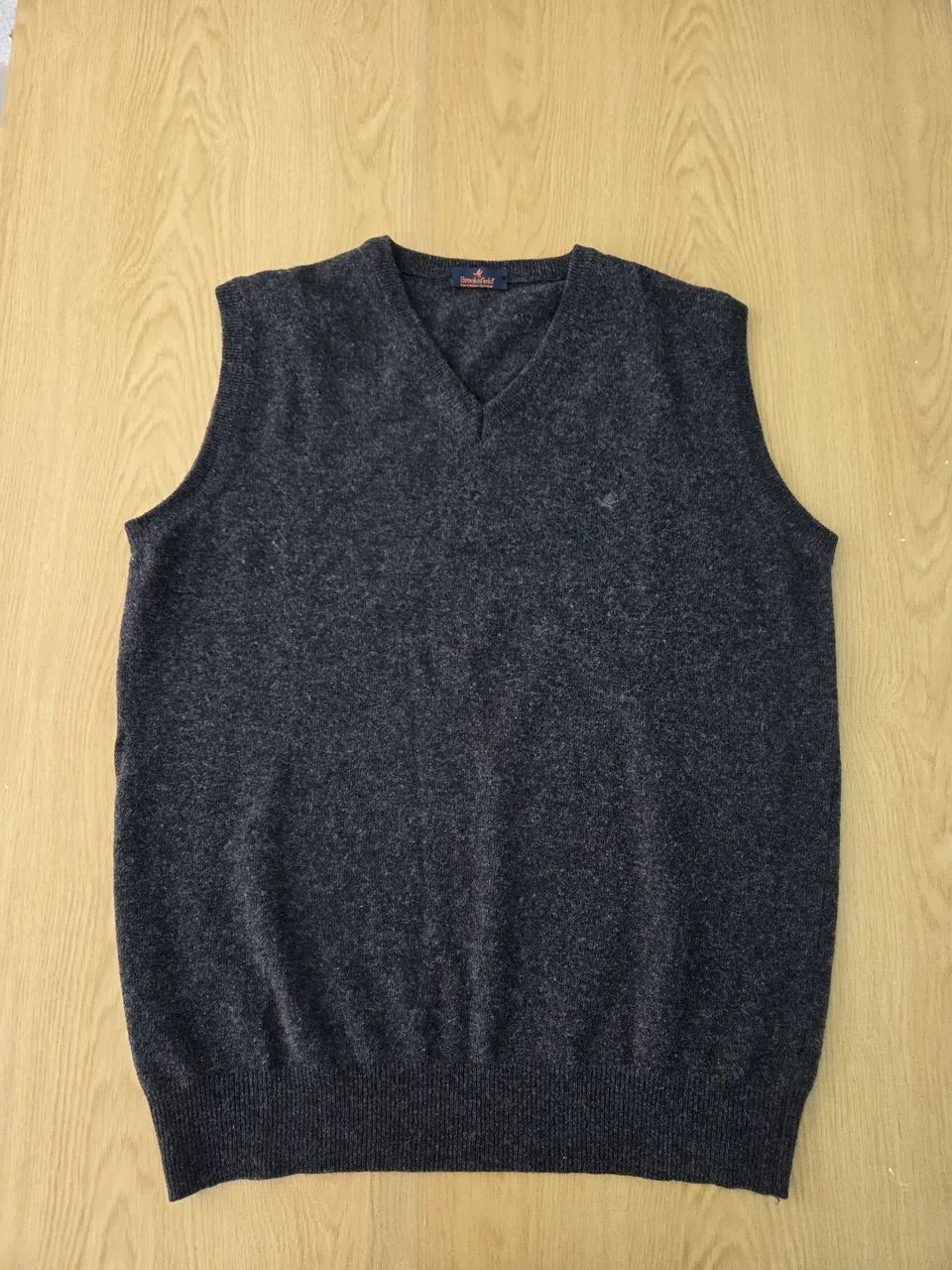 colete de lã brooksfield cinza 40