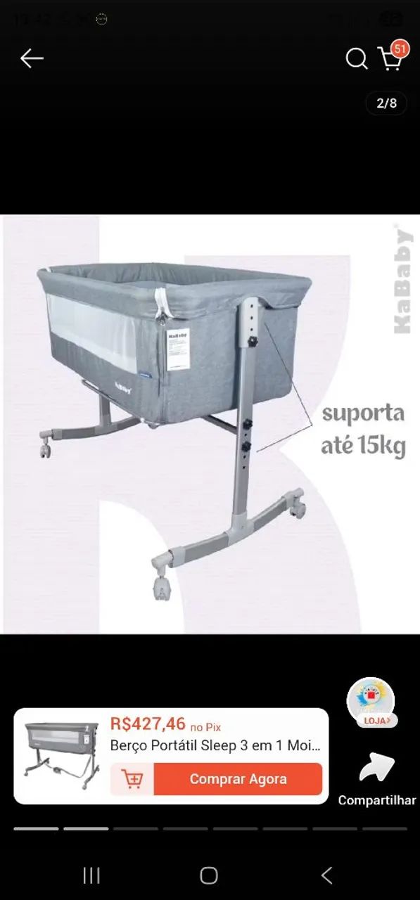 Berço portátil sleep 3 em 1 