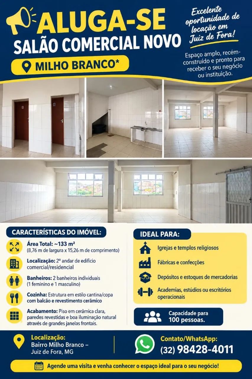 Aluga-se Salão Comercial 