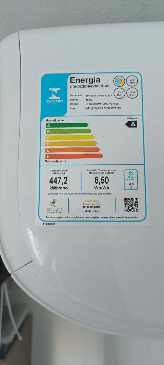 Ar condicionado Midea 12000btus - 220V - Foto 5