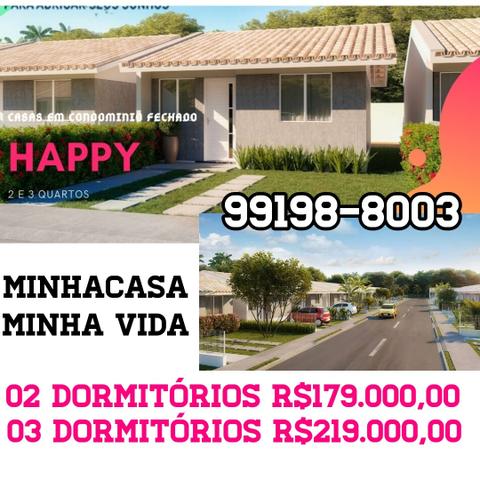 Casas em Cond. Minha casa minha vida,02 e 03 qrtos!