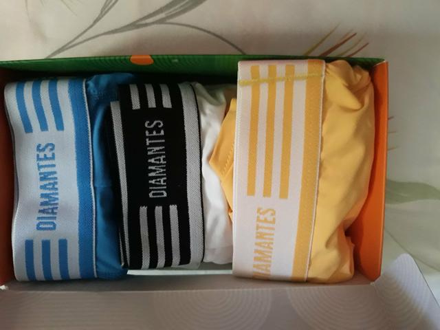 Kit Com 3 Cuecas Boxer Diamantes Lingerie - Foto 5