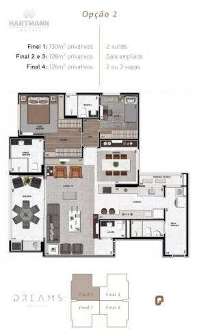 Apartamento Garden com 3 dormitórios à venda por R$ 1.099.998,96 - Ecoville - Curitiba/PR - Foto 3