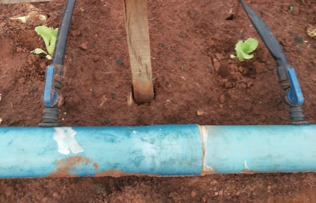 Tubos de PVC azul para irrigação por gotejo 