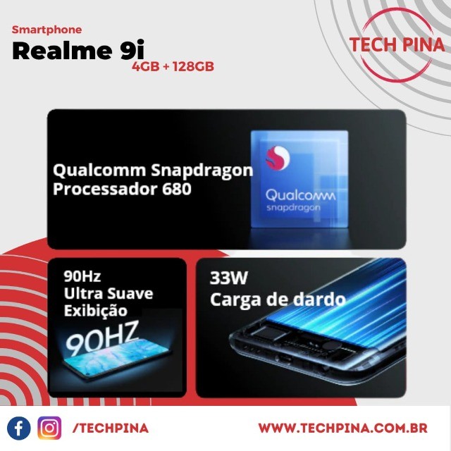Celular Realme 9i Dual Sim 128 GB prism black 4 GB Ram - Foto 6