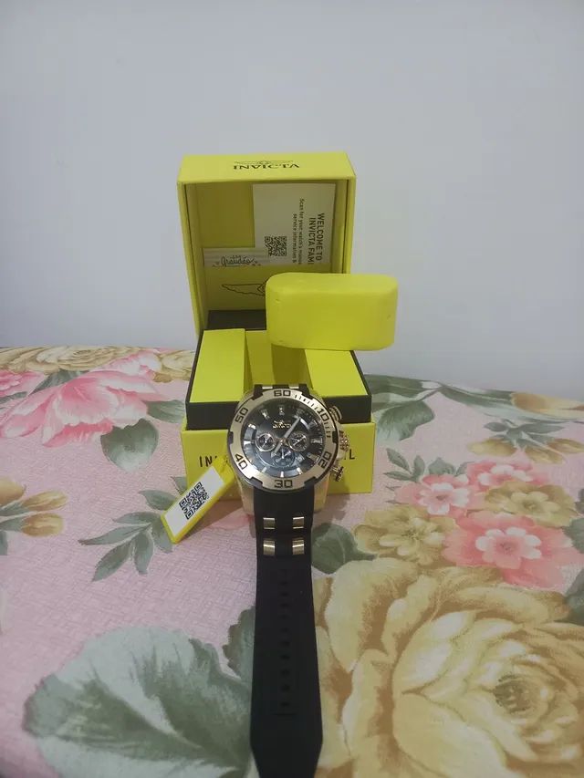 Relógio masculino Invicta 22340 22341 Pro Diver com visor analógico quartzo preto<br><br>