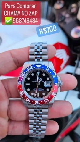 Relógio ROLEX GMT MASTER II PEPSI AUTOMÁTICO ENTREGAMOS 