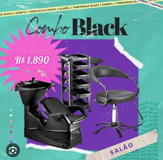 Kit salão dompel temos sómente no preto 
