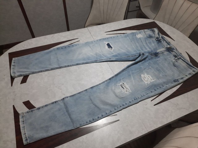 Calsa Jeans Blue Preffixo (PRFX Denim) Modelo delave Rasgada. Sem uso.  - Foto 5