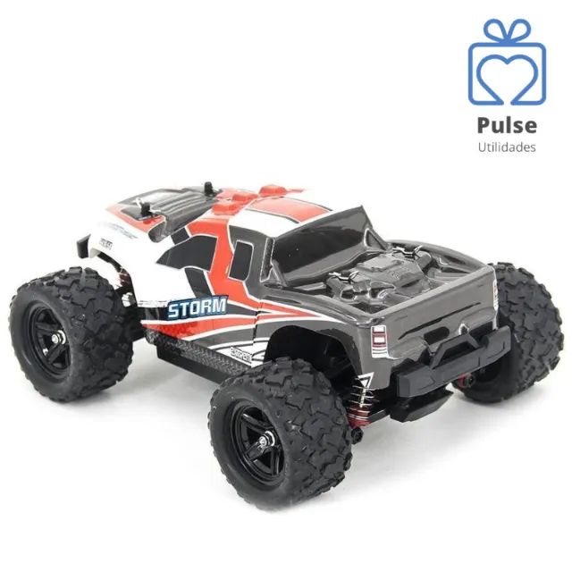 Carro Controle Remoto Bateria Fiat Toro 1/18 - Recarregavel Vermelho