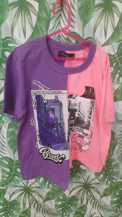 Blusa Juvenil assimétrica menina Nova Tamanho: 14 anos - Foto 2