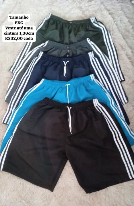 Shorts masculino EXGG em malha e em Tactel com bolso lateral e traseiro  - Foto 3