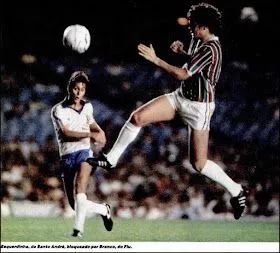 Camisa do Santo André, Penalty tam 10- Branca c/ riscas azuis , 1981 , campeão 2a div. - Foto 5