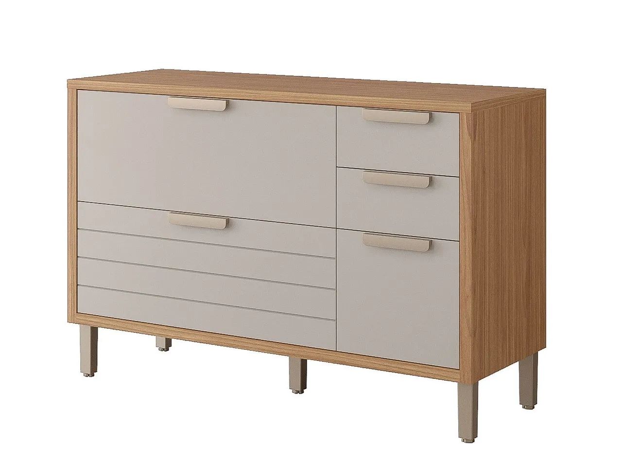 Balcão Cozinha 1 Porta Basculate 4 Gavetas s433