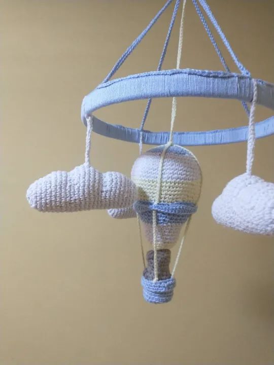 Móbile de balão em amigurumi  - Foto 5