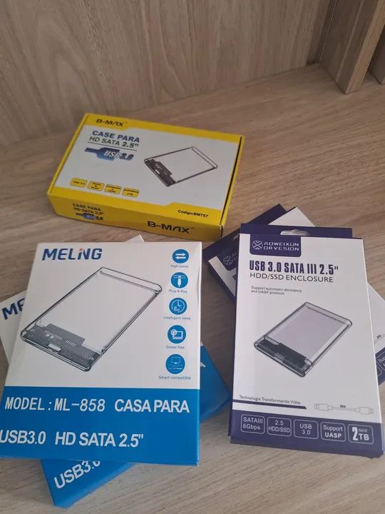 Case Transparente USB 3.0  Para HD Sata 2,5" e SSD Sata - Foto 2