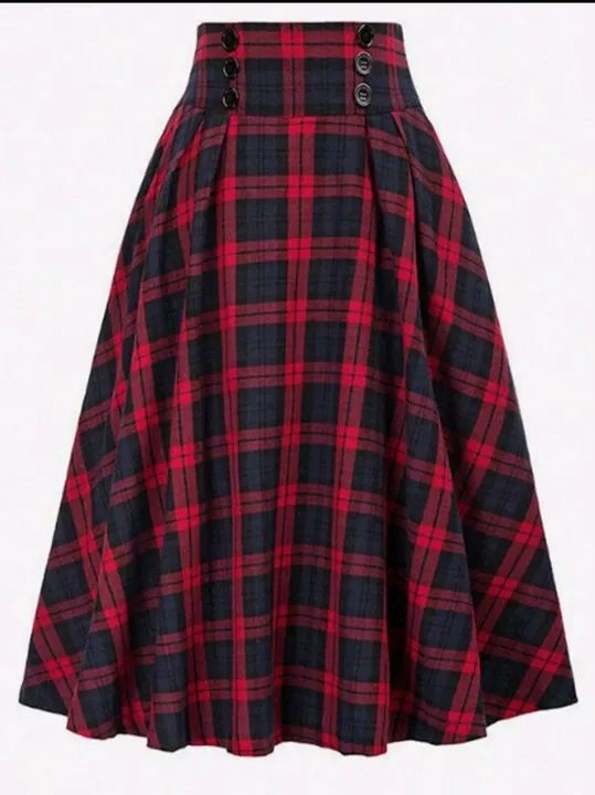 Saia xadrez só essas duas cores 