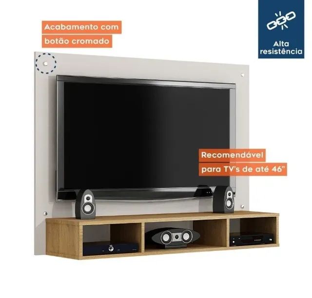 Painel Suspenso TV Até 46 Polegadas C/03 Nichos. - Foto 5