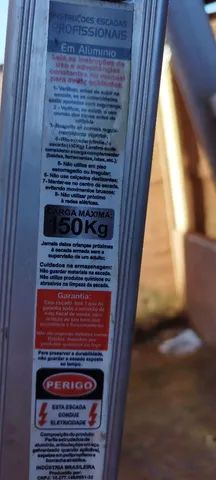 Escada extensiva alumínio 7x2 degraus  R$500,00 - Foto 4