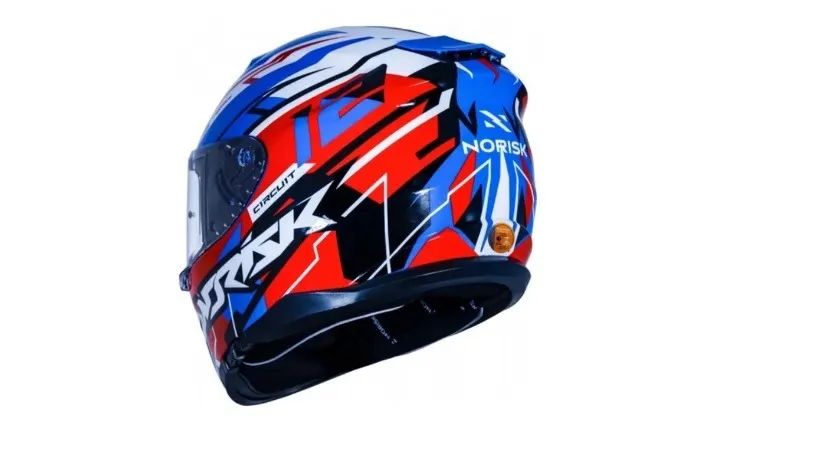 Capacete Norisk Strada Circuit  Blue Red White  - Foto 3