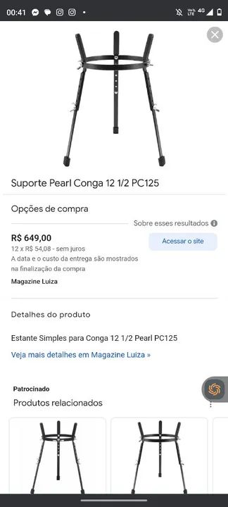 Pés de congas, suporte, estante  - Foto 4