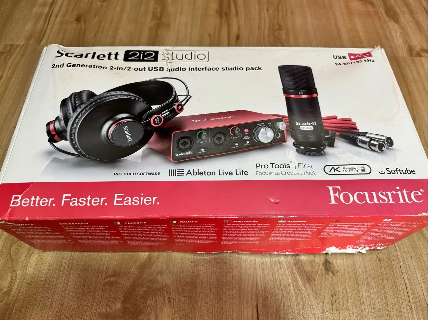 Placa de Áudio, Kit de Gravação Completo - Focusrite Scarlett 2i2, Microfone e Fones - Foto 6