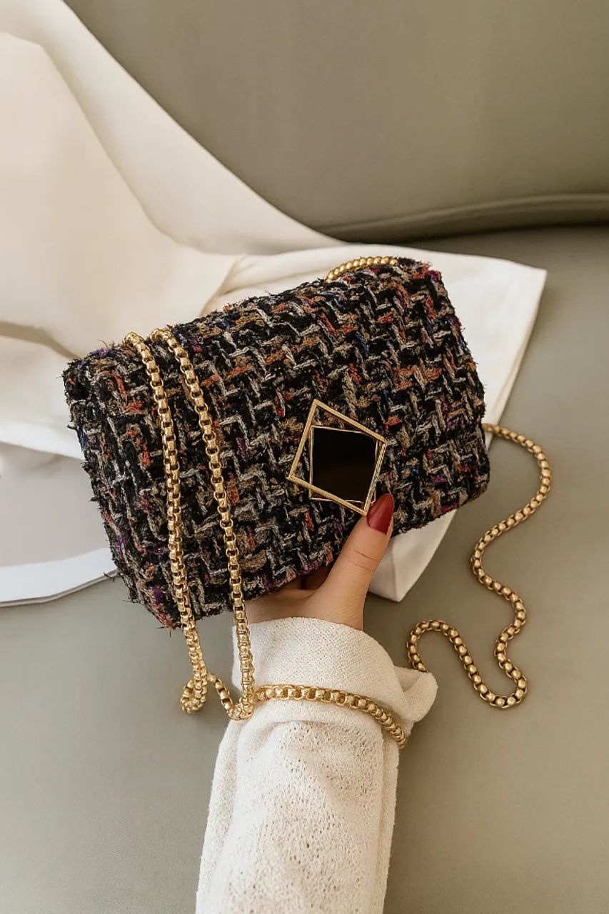 Bolsa Tweed com Alça de Corrente | Nunca usada - Foto 2