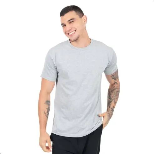 Camiseta masculina 100% algodão fio 30.1 - Foto 3