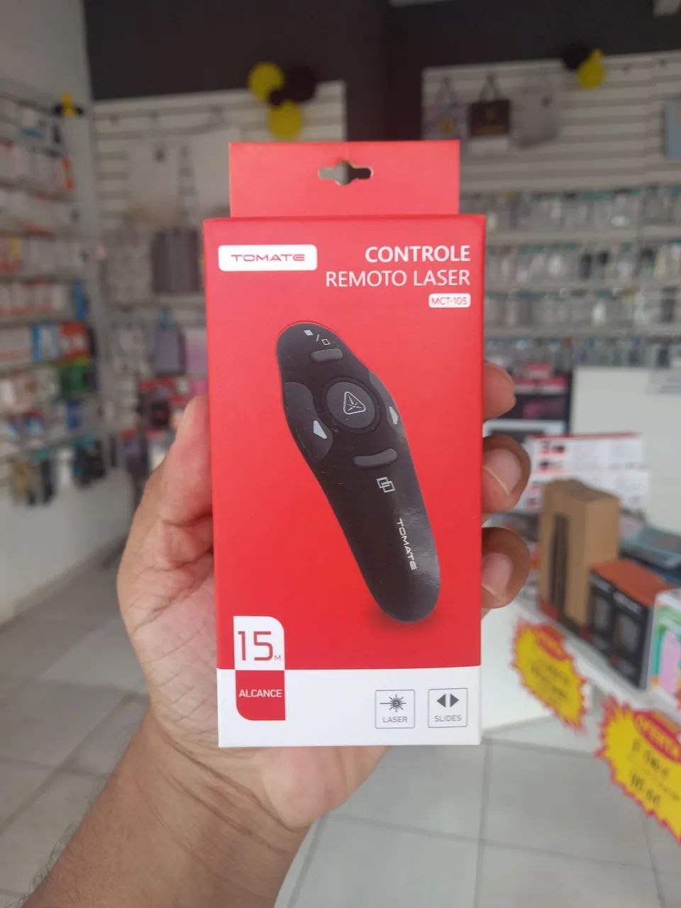 Controle slide wireless com laser - entrega em São Luís e região 