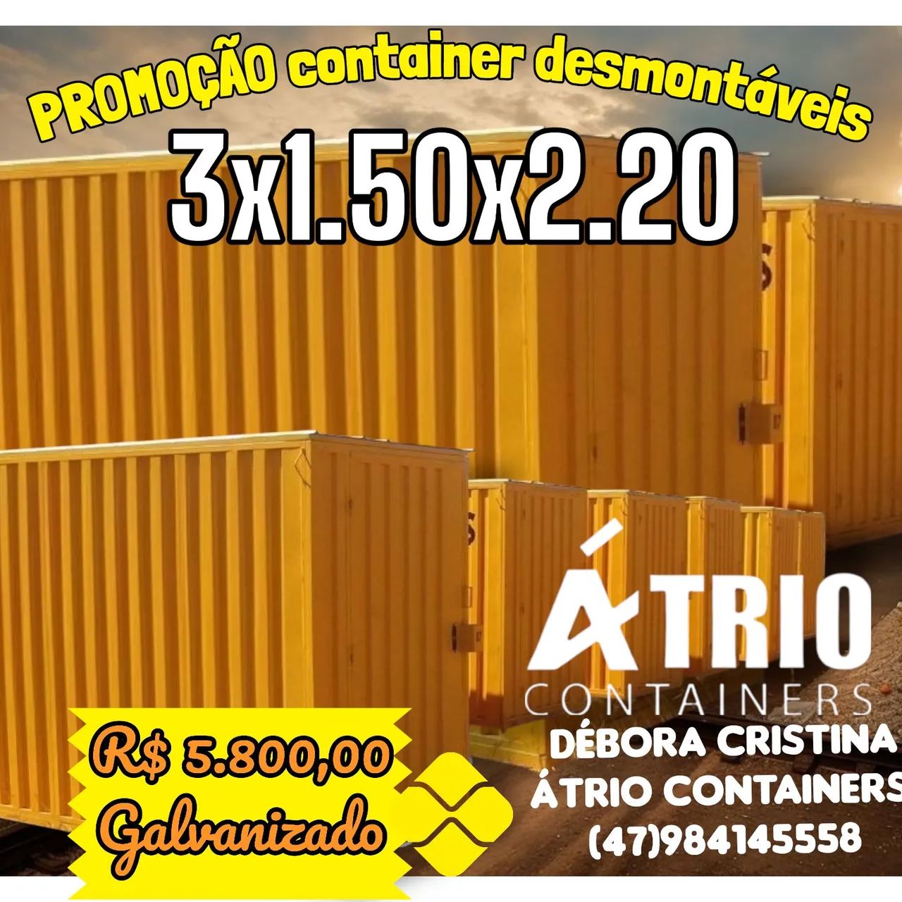 Container para locadores desmontáveis 