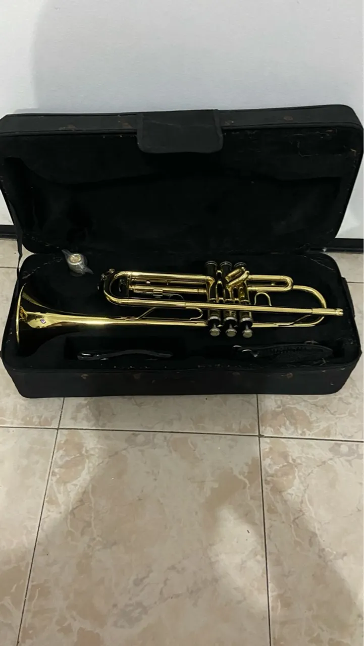 Trompete Dourado em Perfeito Estado